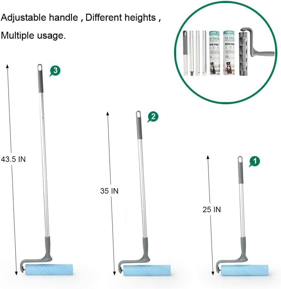 Layers Large 10in Wide Roller 75 Sheets with 4-Foot Extendable Handle