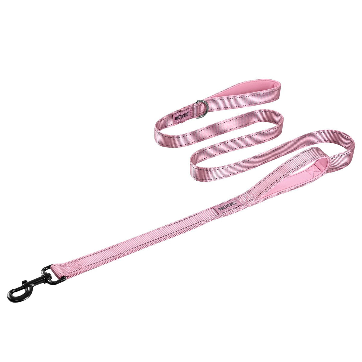 OneTigris No-Pull Dog Leash with Handle for Medium Large Dogs (Black, 4FT)