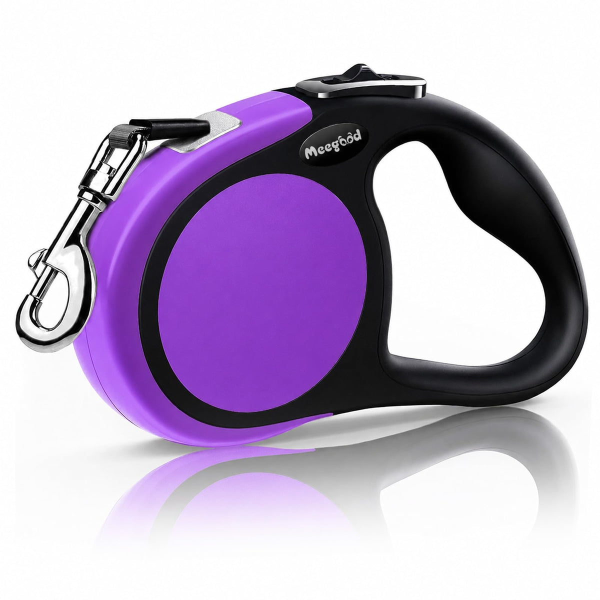 Heavy Duty Retractable Dog Leash-16ft Strong & Durable Walking Leash for S to L Dogs up to 45/115 lbs, Upgraded Lock System, Non Slip Grip, Tangle Free (Purple, Medium-Large Sized)