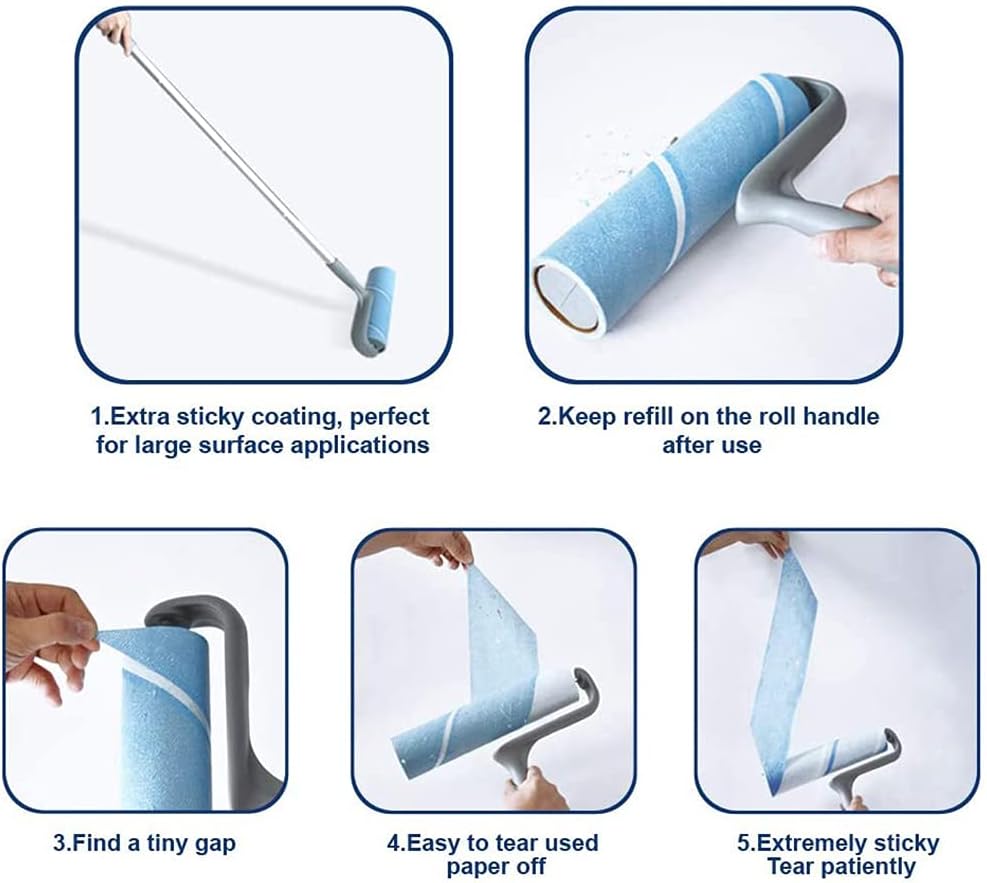 Layers Large 10in Wide Roller 75 Sheets with 4-Foot Extendable Handle
