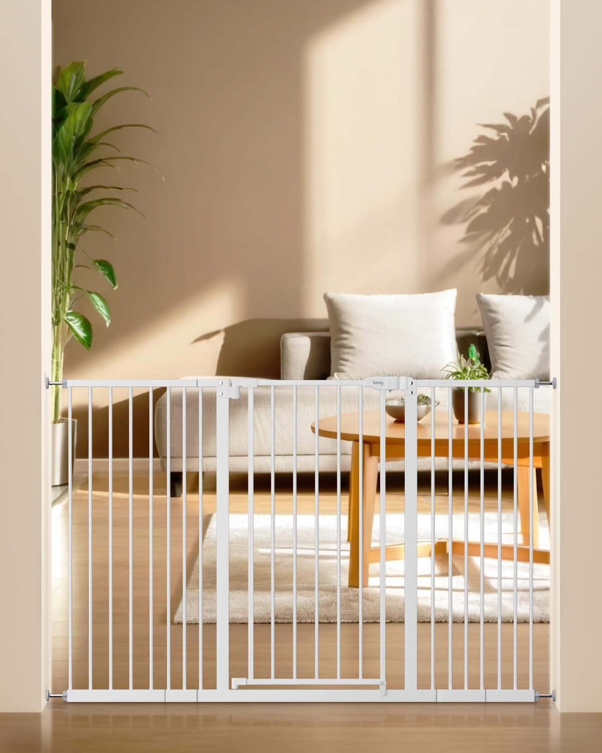 keny 29"-42.5" Baby Gate for Stairs, Auto Close Safety Dog Gate