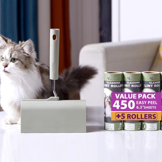 Large Lint Rollers for Pet Hair Extra Sticky,6.3'' Wide Remover