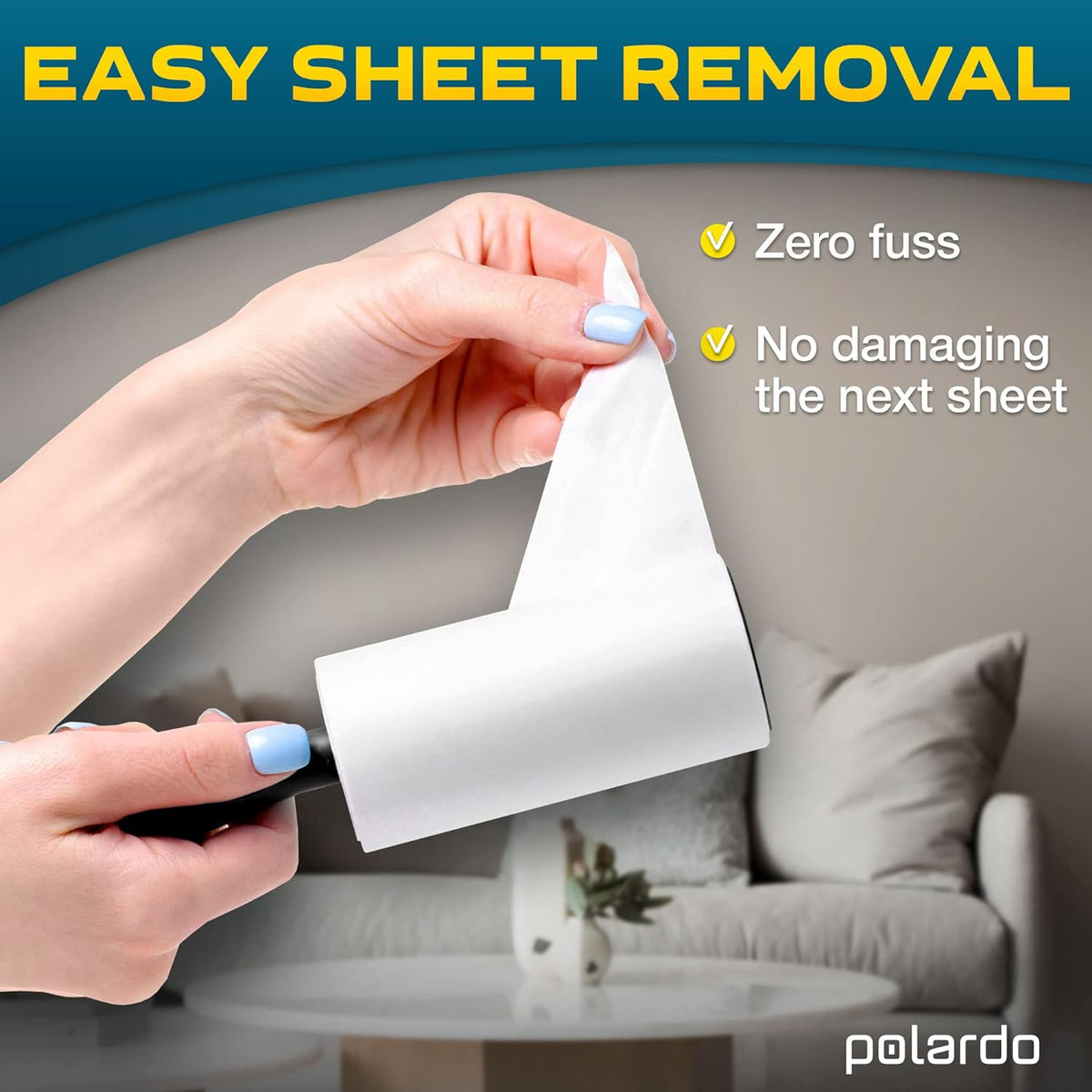 Lint Rollers 900 Sticky Sheets, 10 Spare Rollers,10 Pack of Refills Only. Pet Hair Remover for Clothes, Furniture, Couch, Carpet, Dog Hair Remover, Cat Hair Remover, Animal Fur, Fuzz