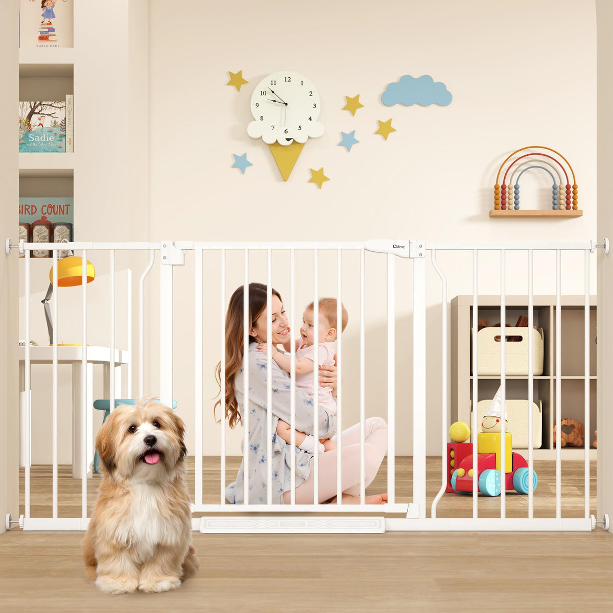 Baby Gate Auto Close, 29"-40" Dog Gate Indoor for Stairs & Doorways