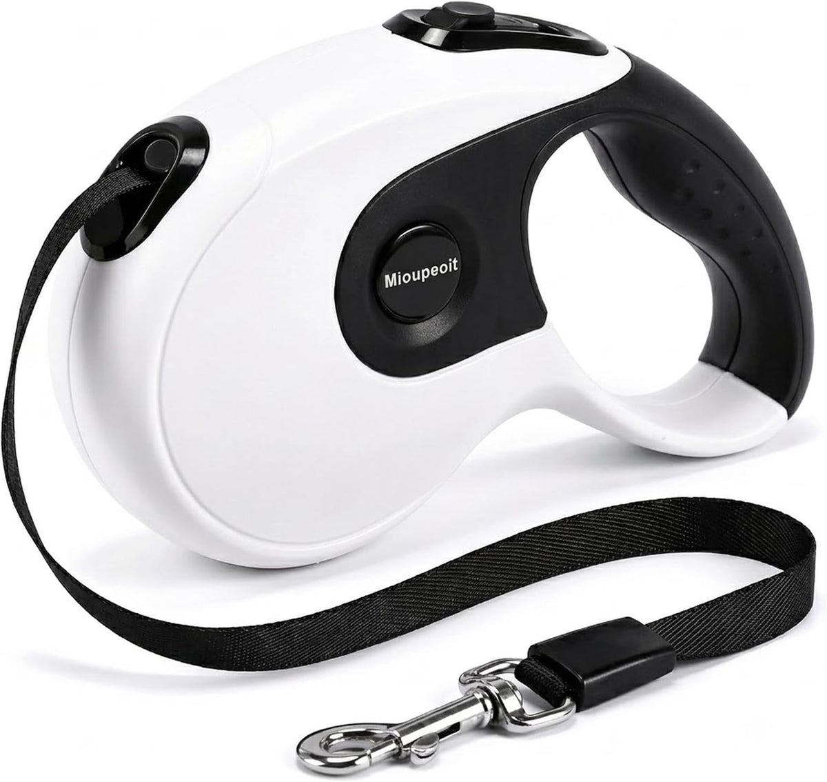 Retractable Dog Leash, 16 FT Dog Leash for Small and Medium Dogs up to 88 lbs, One-Hand Brake, Lock & Release, 360° Tangle-Free Nylon Tape, Anti-Slip Handle