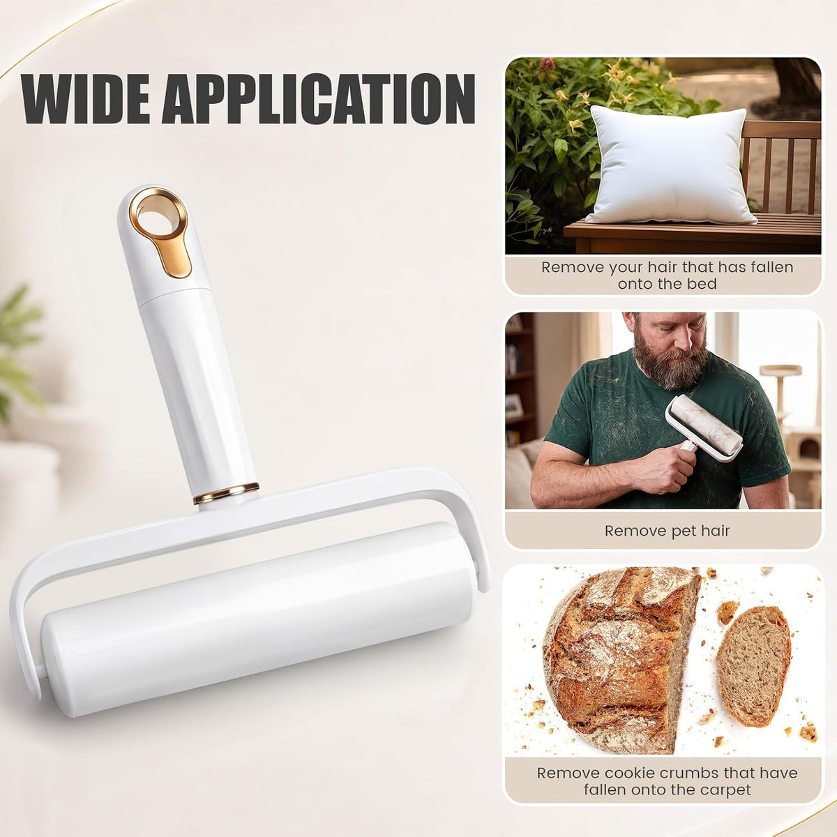 6.3 Inch Reusable Lint Roller, Washable Lint Remover