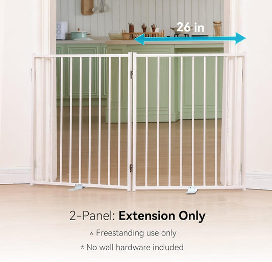 No Pawblems Full Metal Dog Gate Extension, 30" Tall Foldable Panels