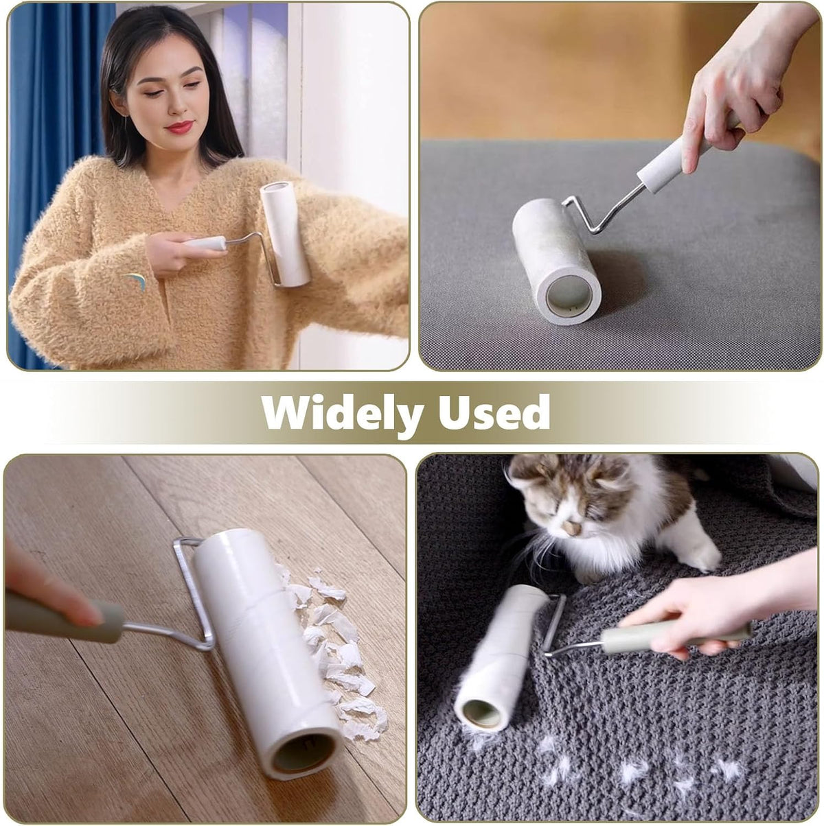 Large Lint Rollers for Pet Hair Extra Sticky,6.3'' Wide Remover