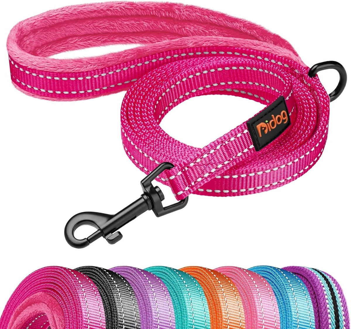 Didog 6FT Reflective Dog Leash for Small Medium Dogs, 5/8" Width, Hot Pink