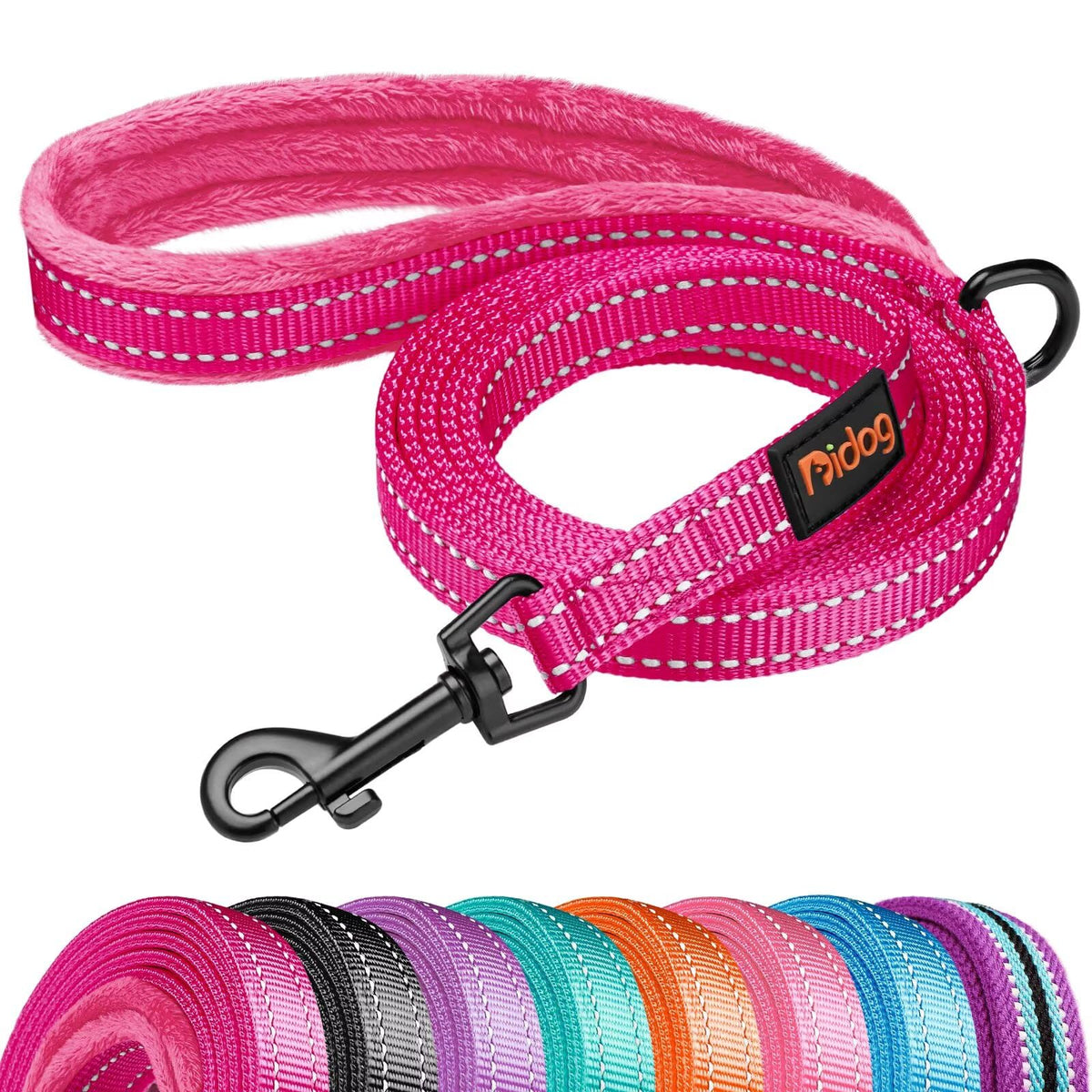 Didog 6FT Reflective Dog Leash for Small Medium Dogs, 5/8" Width, Hot Pink