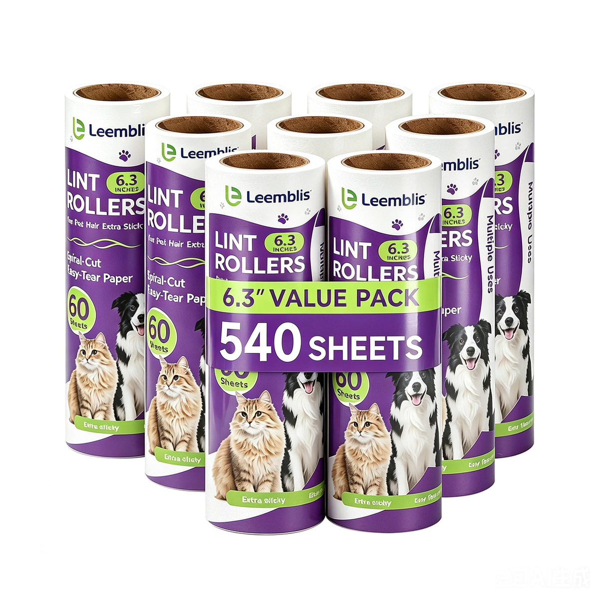 Extra Sticky Lint Roller, 6.3 Inch Wide Heavy Duty Pet Hair Remover