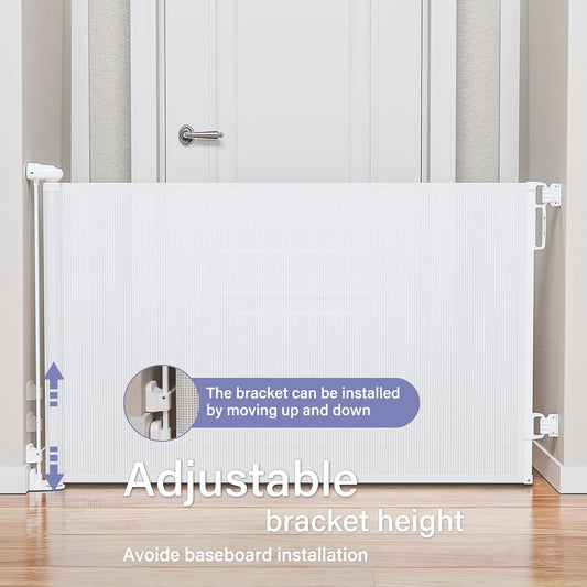 PRObebi Retractable Baby Gates for Stairs & Doorways, Indoor & Outdoor Use