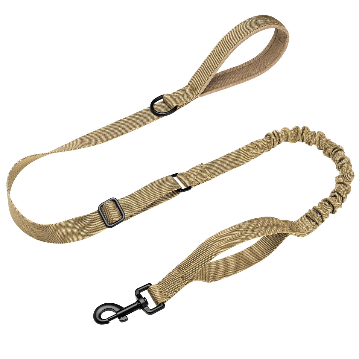 Forestpaw Tactical Dog Leash for Large Dogs, Khaki, 4-5FT