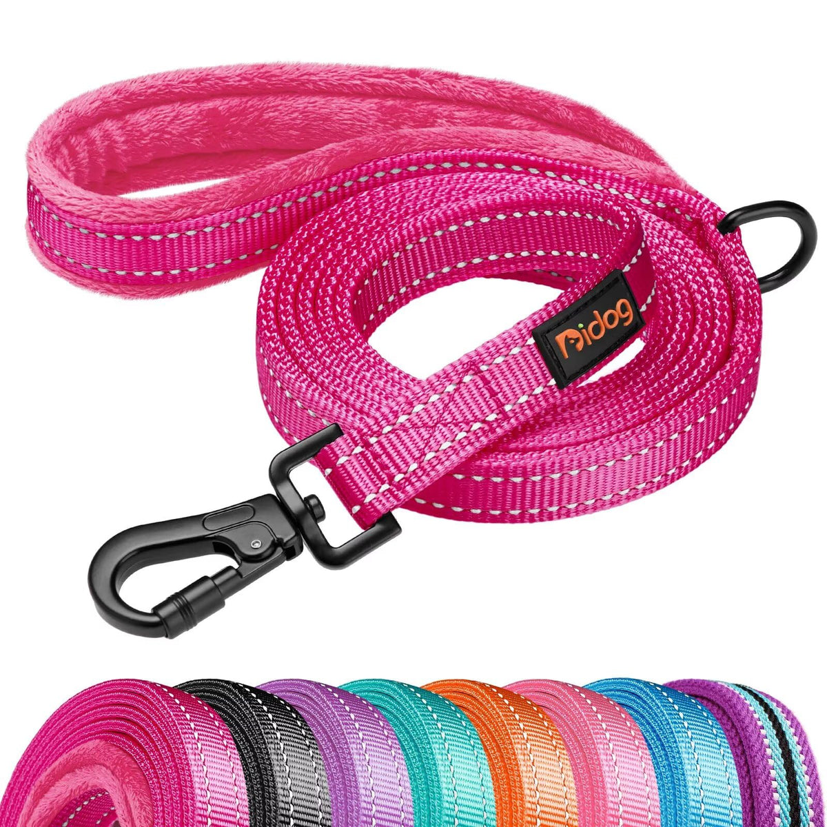 Didog 6FT Reflective Dog Leash for Small Medium Dogs, 5/8" Width, Hot Pink