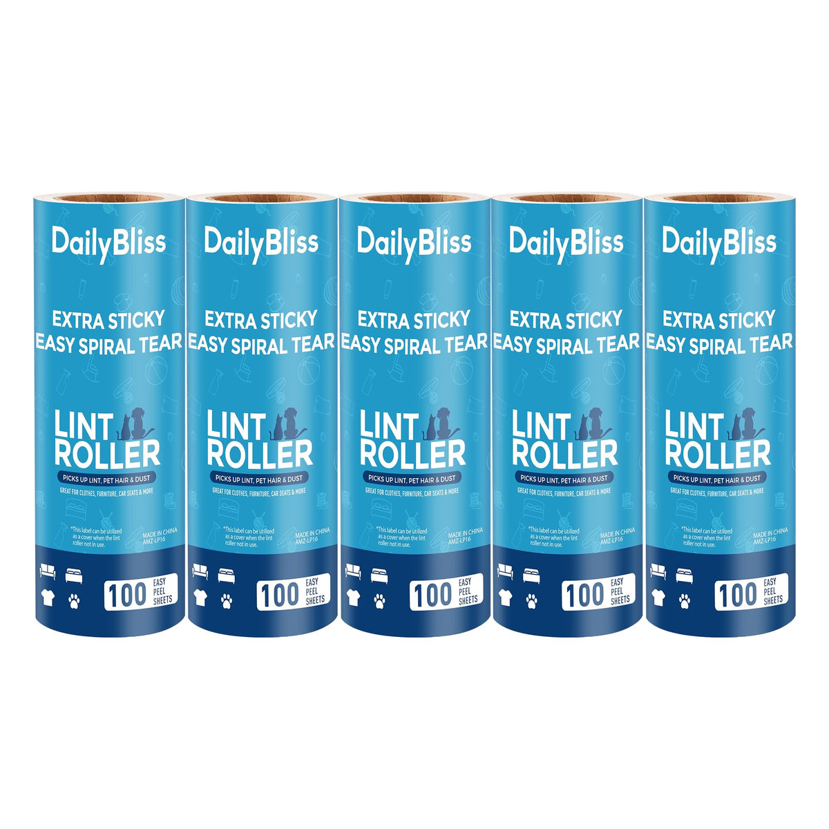 Extra Sticky Large Surface Lint Roller for Pet Hair, 500 Sheets