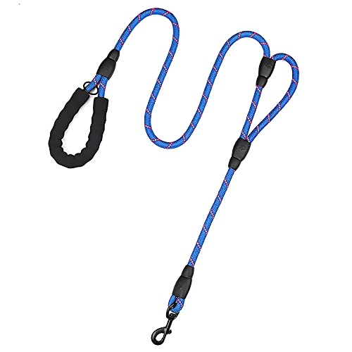 Plutus Pet Rope Dog Leash with Double Handles, 6 FT Long, Reflective