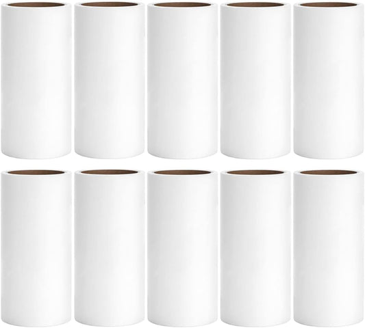 Lint Roller Refills 4 inch Bulk 10 Rolls Total 600 Sheets Extra Sticky Lint Remover Replacement Refills Compatible with Evercare PetLovers Muji IKEA and Others (Inside Dia. 1-1/2 inch)