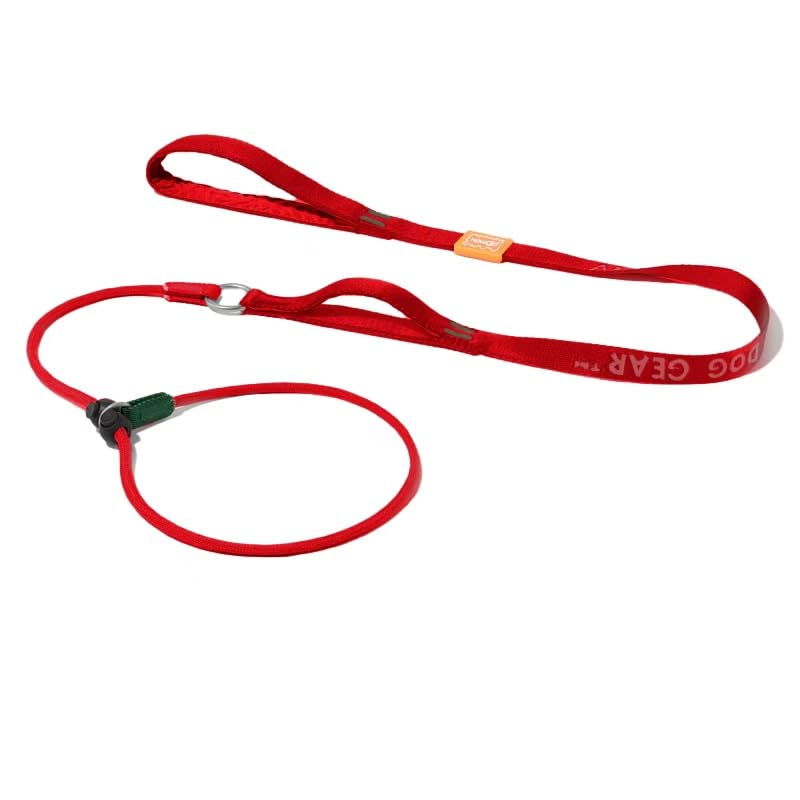HowGo Slip Lead Dog Leash with 2 Spring-Loaded Stoppers (Black 5.0FT)
