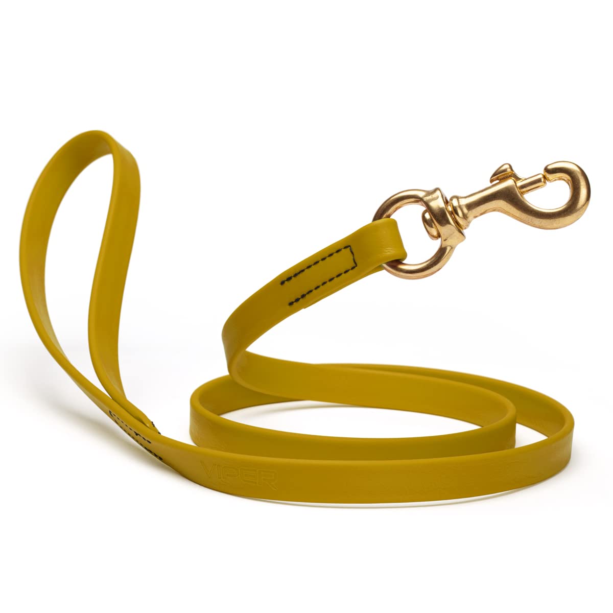 Viper Biothane K9 Working Dog Leash Waterproof Lead for Tracking Training Schutzhund Odor-Proof Long Line with Solid Brass Snap for Puppy Medium and Large Dogs 6ft, Black