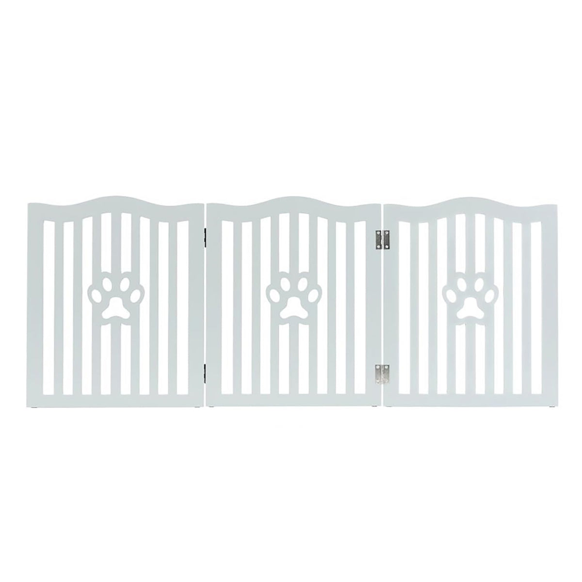 Pet Gate Wooden Free Grey Standing Dog Gate - Foldable