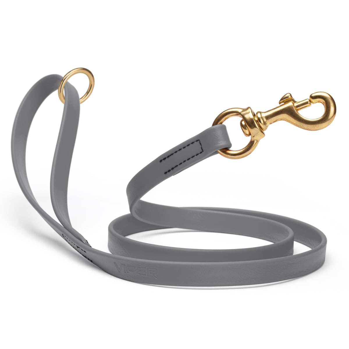 Viper Biothane K9 Working Dog Leash Waterproof Lead for Tracking Training Schutzhund Odor-Proof Long Line with Solid Brass Snap for Puppy Medium and Large Dogs 6ft, Black
