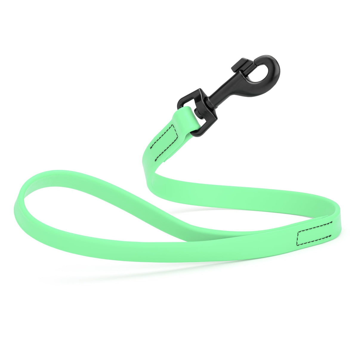 Dogline Biothane Waterproof Dog Leash Strong Coated Nylon Webbing with Black Hardware Odor-Proof Easy to Clean High Performance for Small or Large Dogs Made in USA 4 or 6 ft Lead, Amethyst Purple