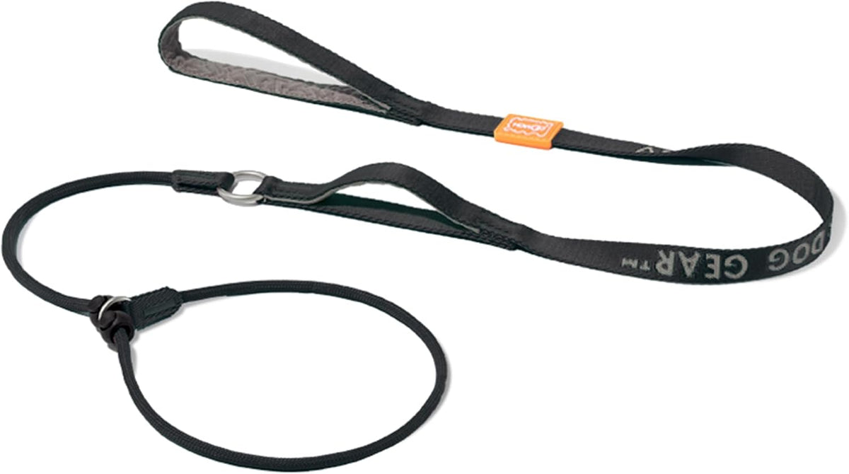 HowGo Slip Lead Dog Leash with 2 Spring-Loaded Stoppers (Black 5.0FT)