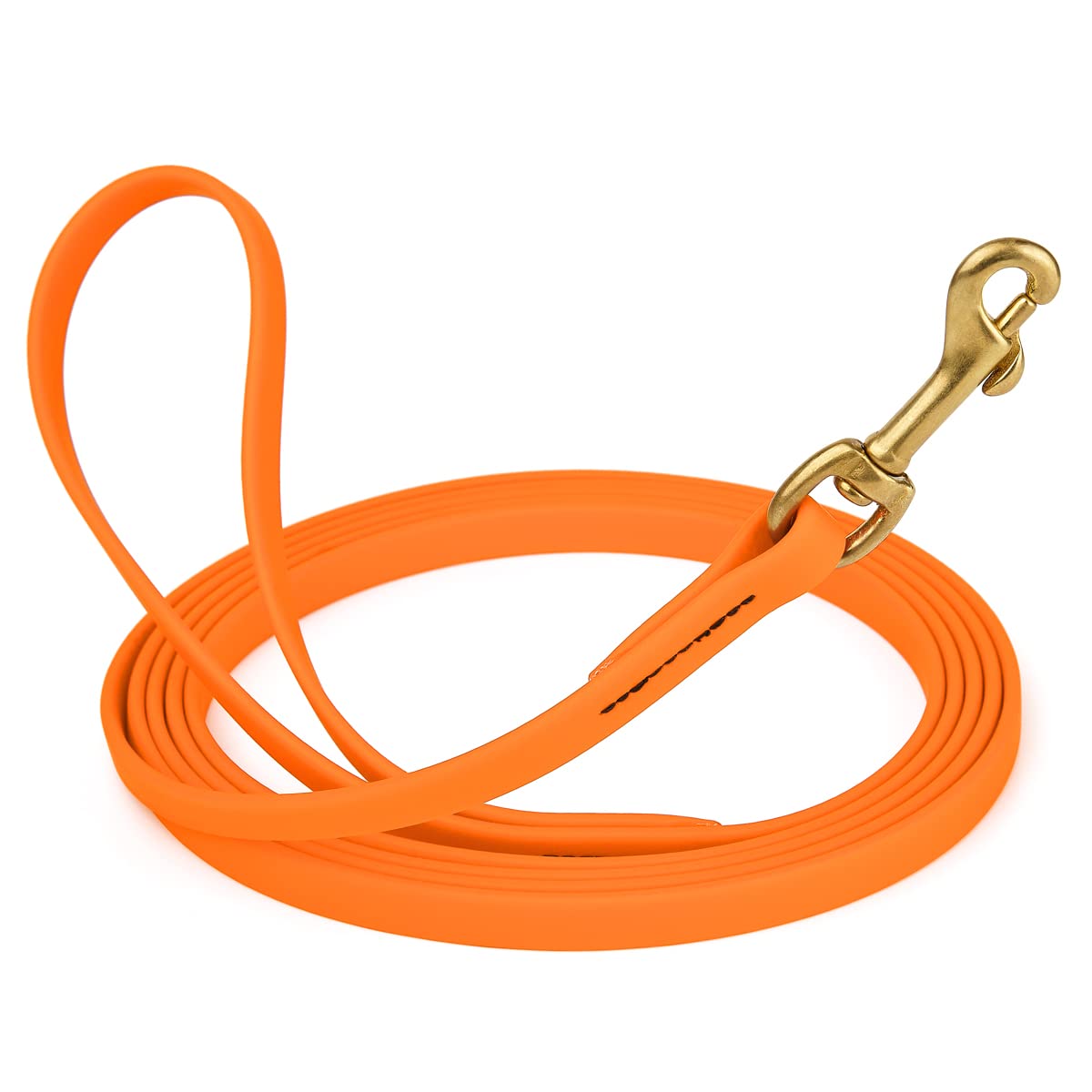 Viper Biothane K9 Working Dog Leash Waterproof Lead for Tracking Training Schutzhund Odor-Proof Long Line with Solid Brass Snap for Puppy Medium and Large Dogs 6ft, Black