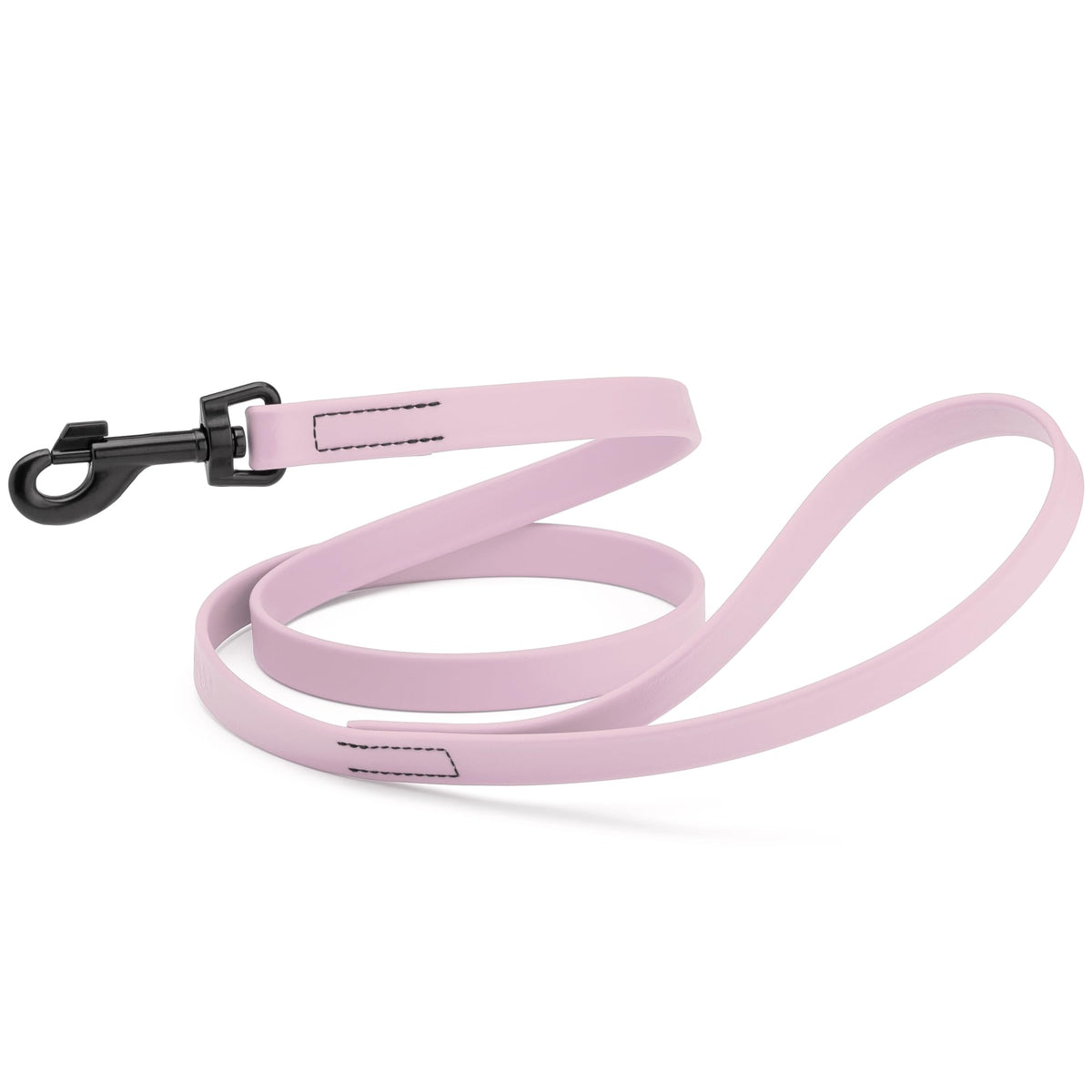 Dogline Biothane Waterproof Dog Leash Strong Coated Nylon Webbing with Black Hardware Odor-Proof Easy to Clean High Performance for Small or Large Dogs Made in USA 4 or 6 ft Lead, Amethyst Purple