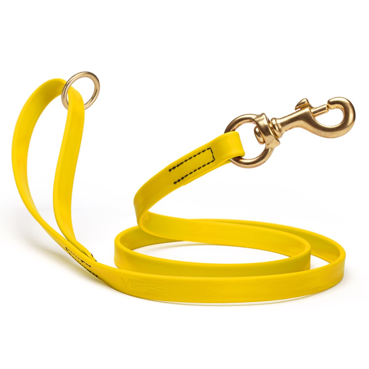 Viper Biothane K9 Working Dog Leash Waterproof Lead for Tracking Training Schutzhund Odor-Proof Long Line with Solid Brass Snap for Puppy Medium and Large Dogs 6ft, Black