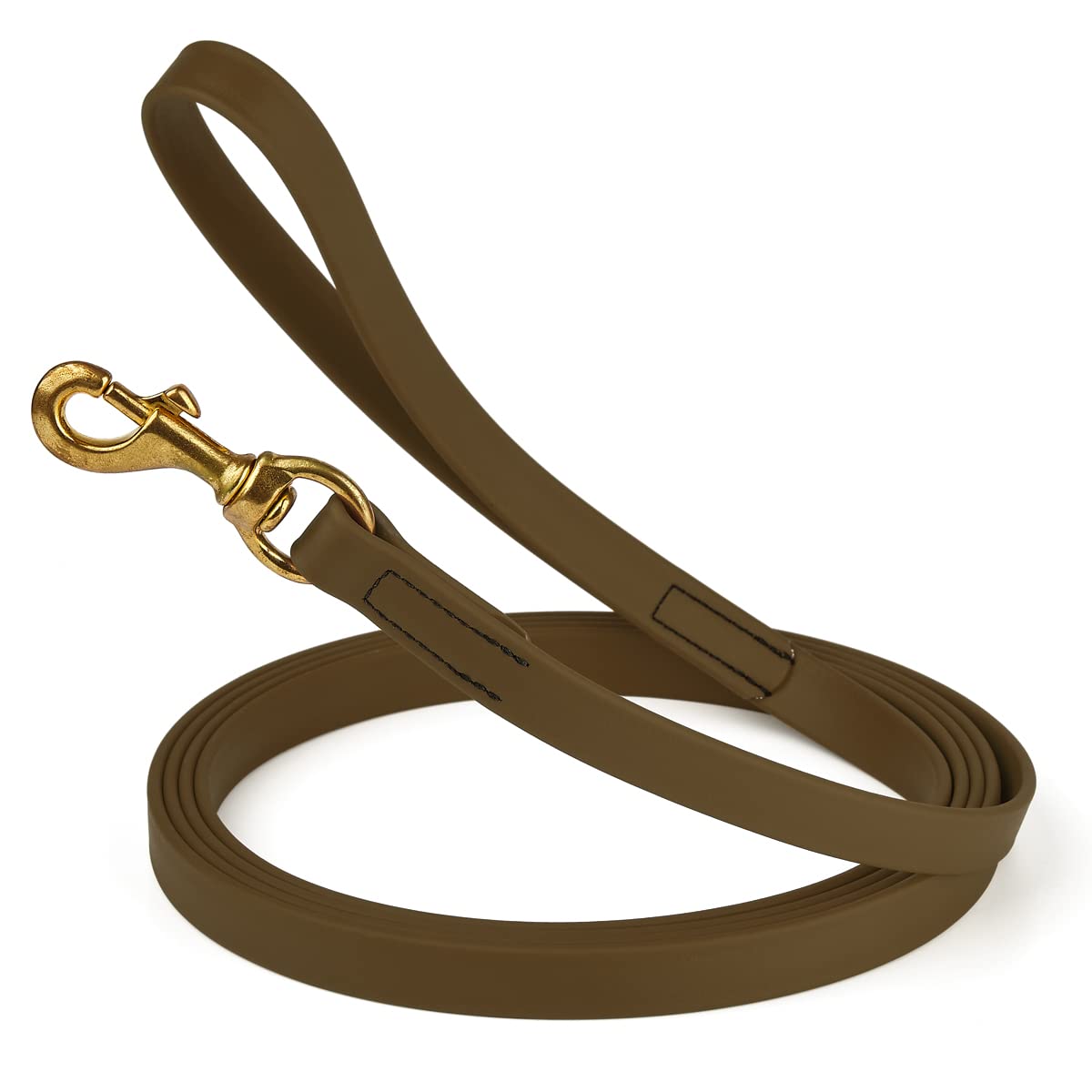 Viper Biothane K9 Working Dog Leash Waterproof Lead for Tracking Training Schutzhund Odor-Proof Long Line with Solid Brass Snap for Puppy Medium and Large Dogs 6ft, Black
