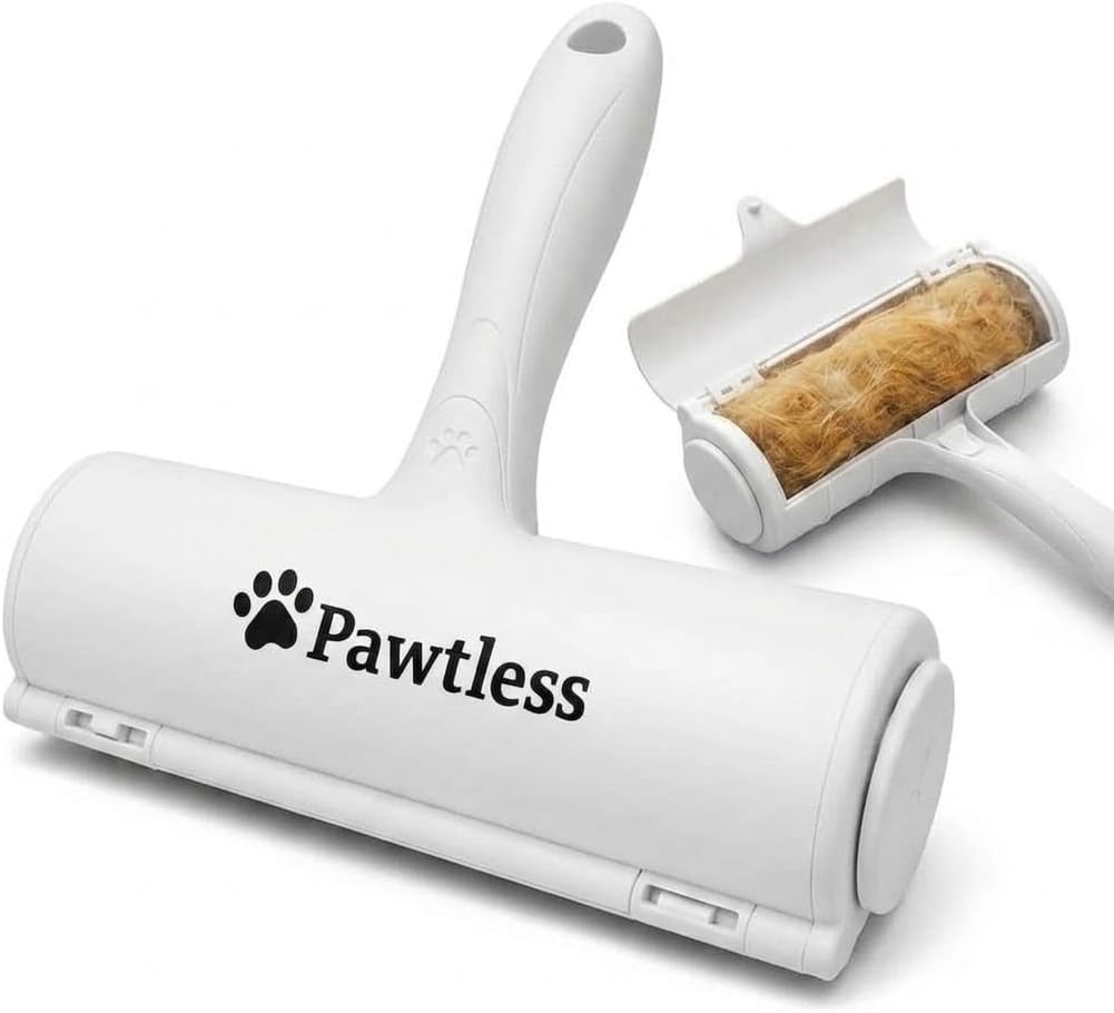Pet Hair Remover Roller for Couch, Furniture & Carpet – Reusable Dog and Cat Hair Removal Tool, Lint Roller for Cat & Dog on Carpet, Car, Rugs & Bedding – Eco-Friendly, No Refills Needed