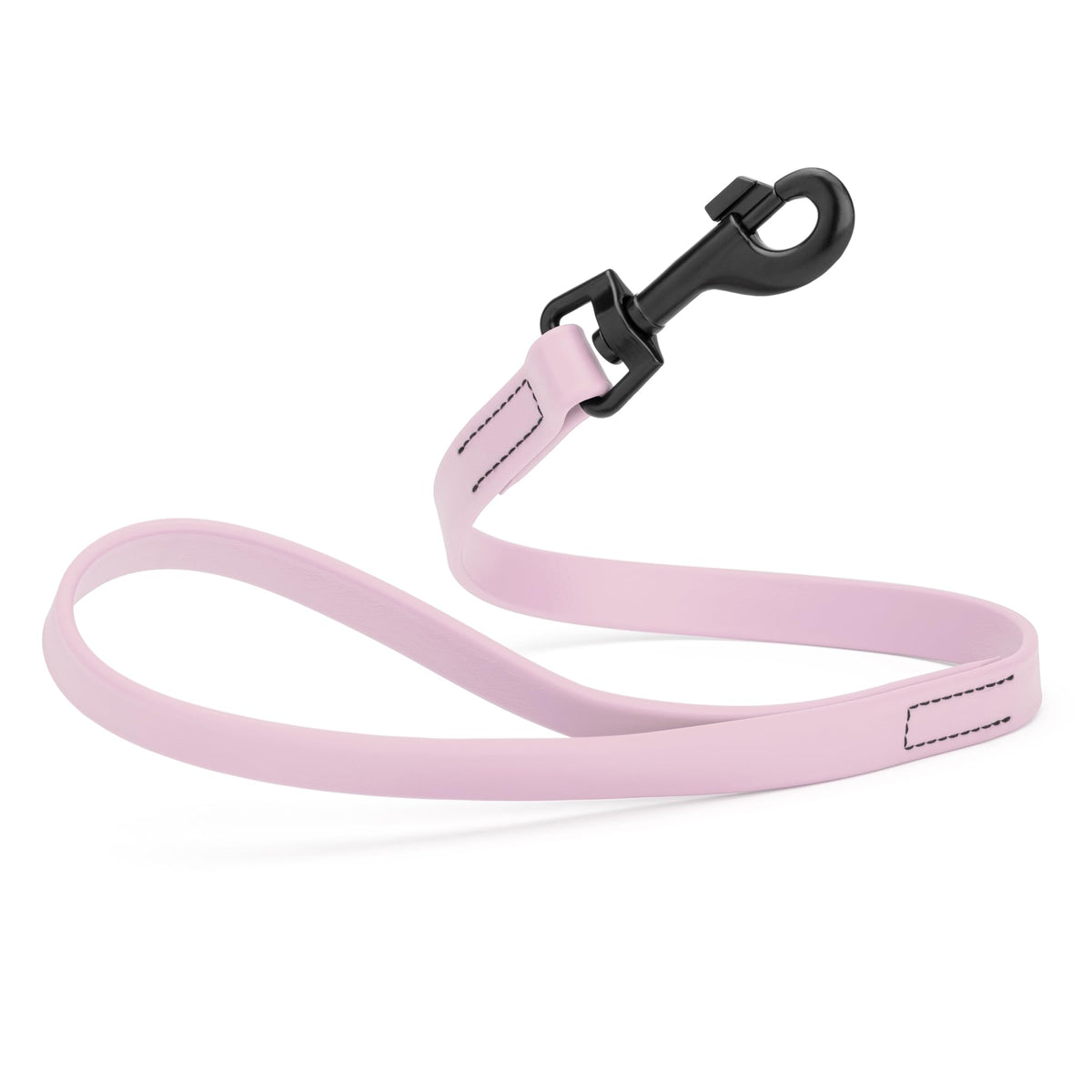 Dogline Biothane Waterproof Dog Leash Strong Coated Nylon Webbing with Black Hardware Odor-Proof Easy to Clean High Performance for Small or Large Dogs Made in USA 4 or 6 ft Lead, Amethyst Purple