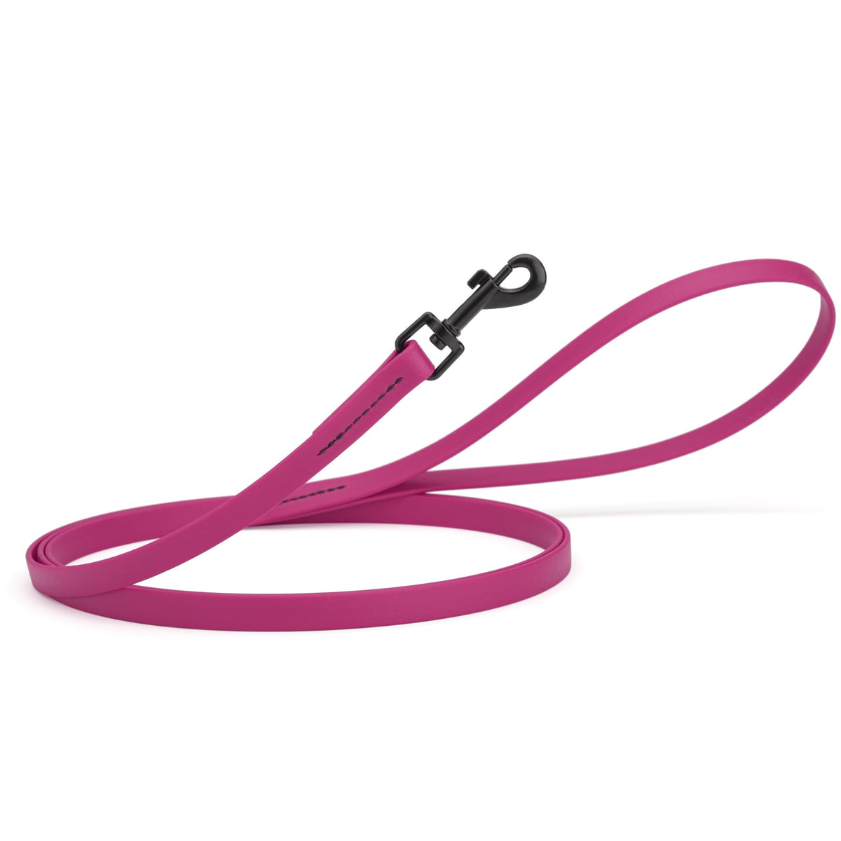 Dogline Biothane Waterproof Dog Leash Strong Coated Nylon Webbing with Black Hardware Odor-Proof Easy to Clean High Performance for Small or Large Dogs Made in USA 4 or 6 ft Lead, Amethyst Purple