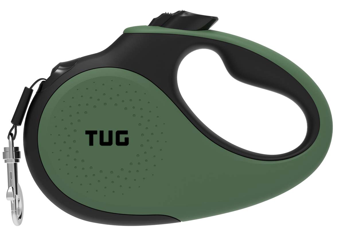 TUG Original Retractable Dog Leash, 16 ft (Medium, White)
