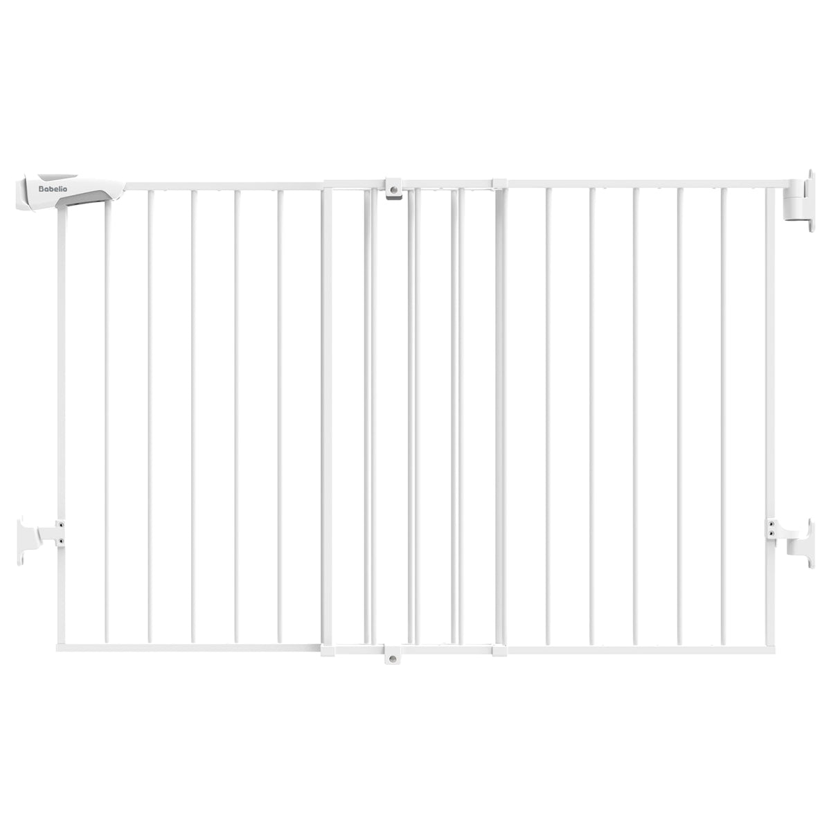 Babelio 34" Extra Tall No Bottom Bar Baby Gate, 26-43", Brown Wood Pattern