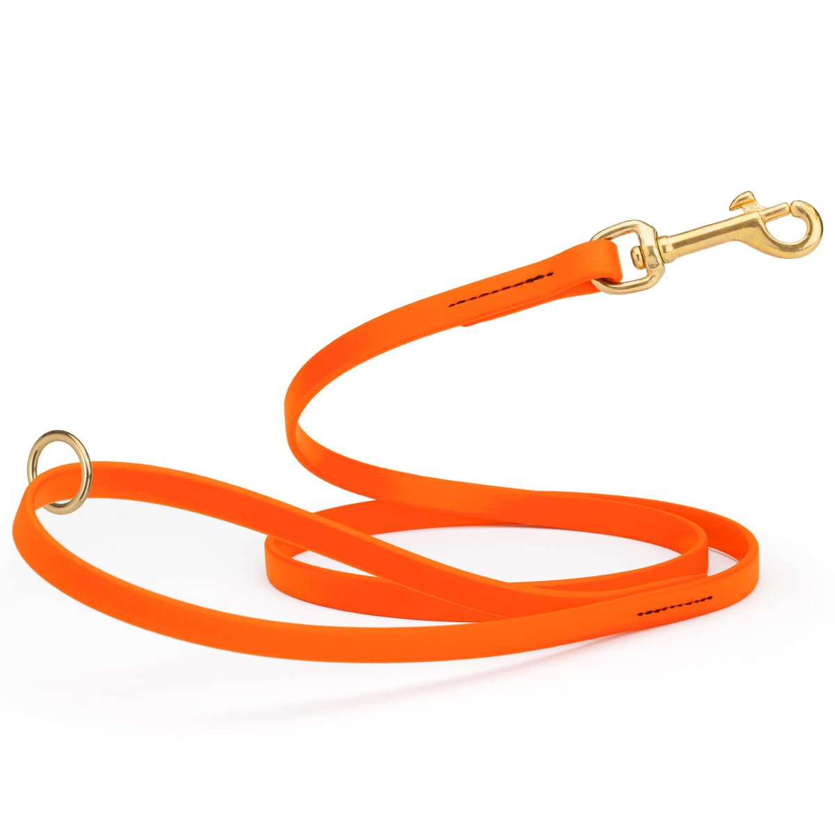 Viper Biothane K9 Working Dog Leash Waterproof Lead for Tracking Training Schutzhund Odor-Proof Long Line with Solid Brass Snap for Puppy Medium and Large Dogs 6ft, Black