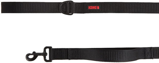 KONG Max HD Traffic Handle Ultra Durable Quick Control Leash 6' (Black)