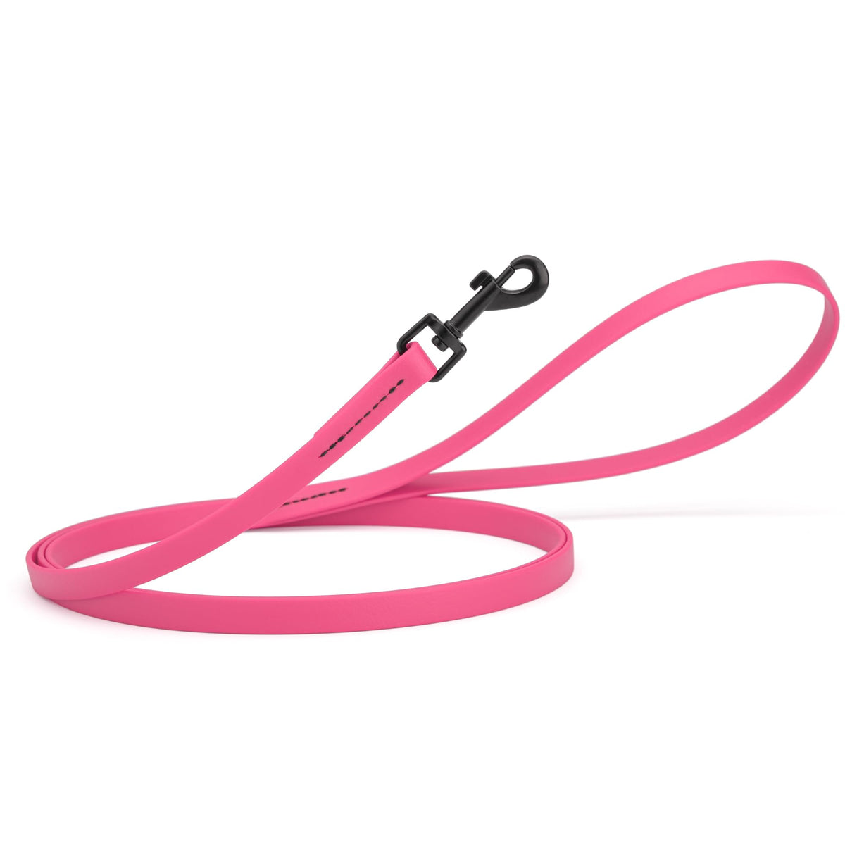 Dogline Biothane Waterproof Dog Leash Strong Coated Nylon Webbing with Black Hardware Odor-Proof Easy to Clean High Performance for Small or Large Dogs Made in USA 4 or 6 ft Lead, Amethyst Purple