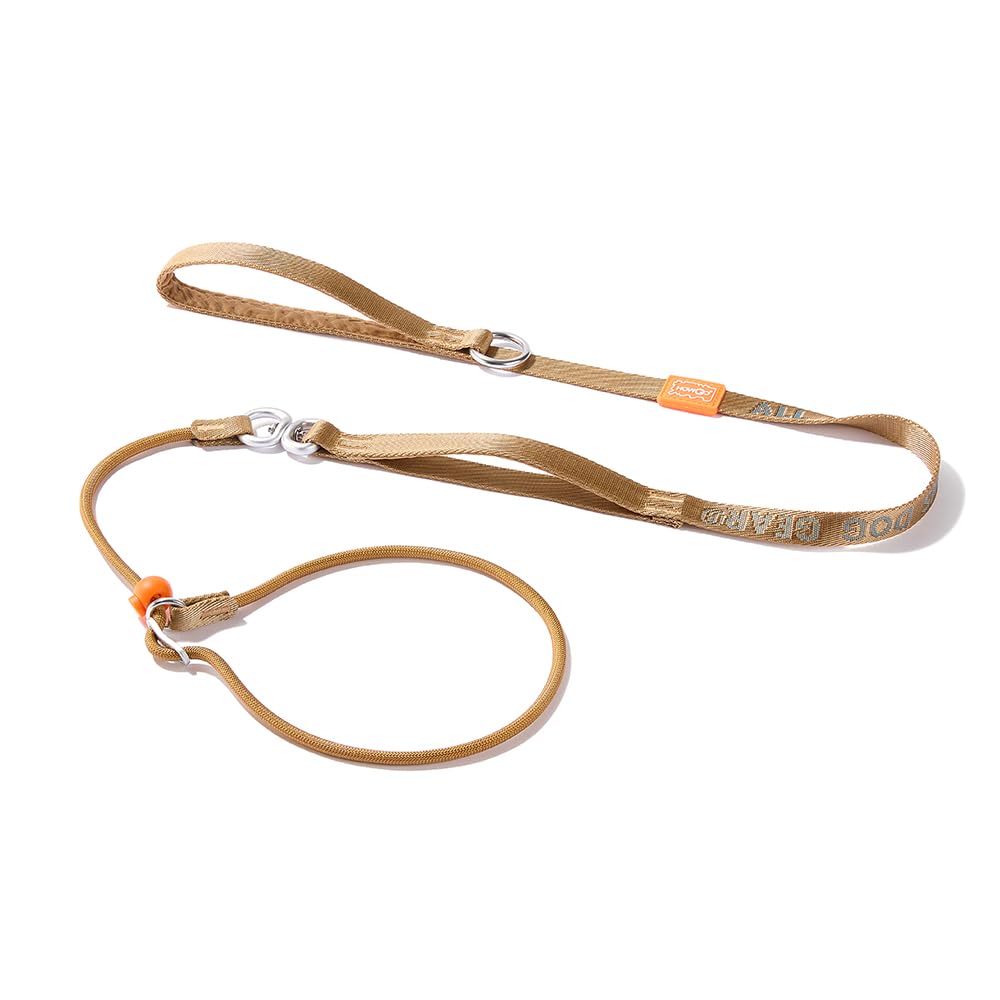 HowGo Slip Lead Dog Leash with 2 Spring-Loaded Stoppers (Black 5.0FT)