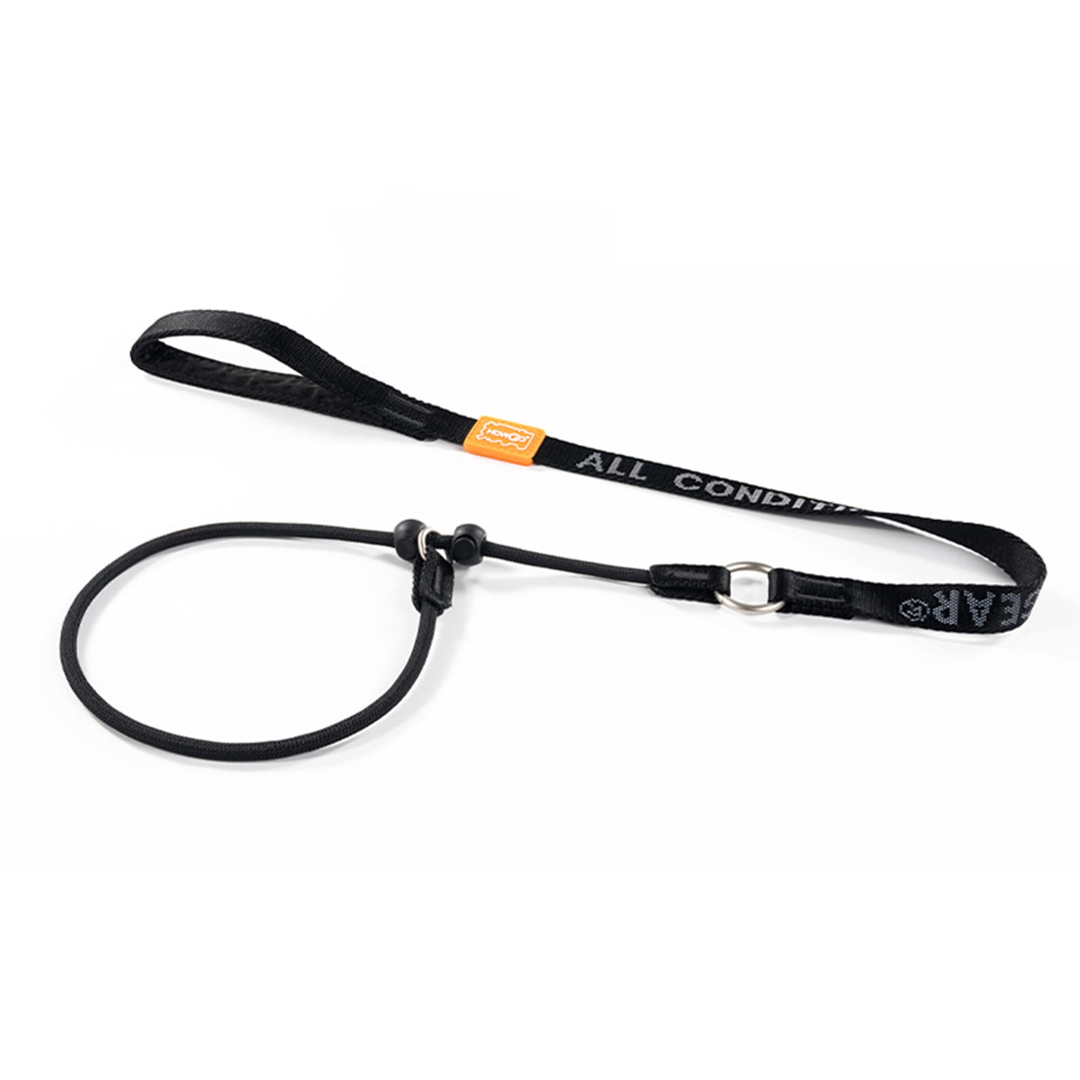 HowGo Slip Lead Dog Leash with 2 Spring-Loaded Stoppers (Black 5.0FT)