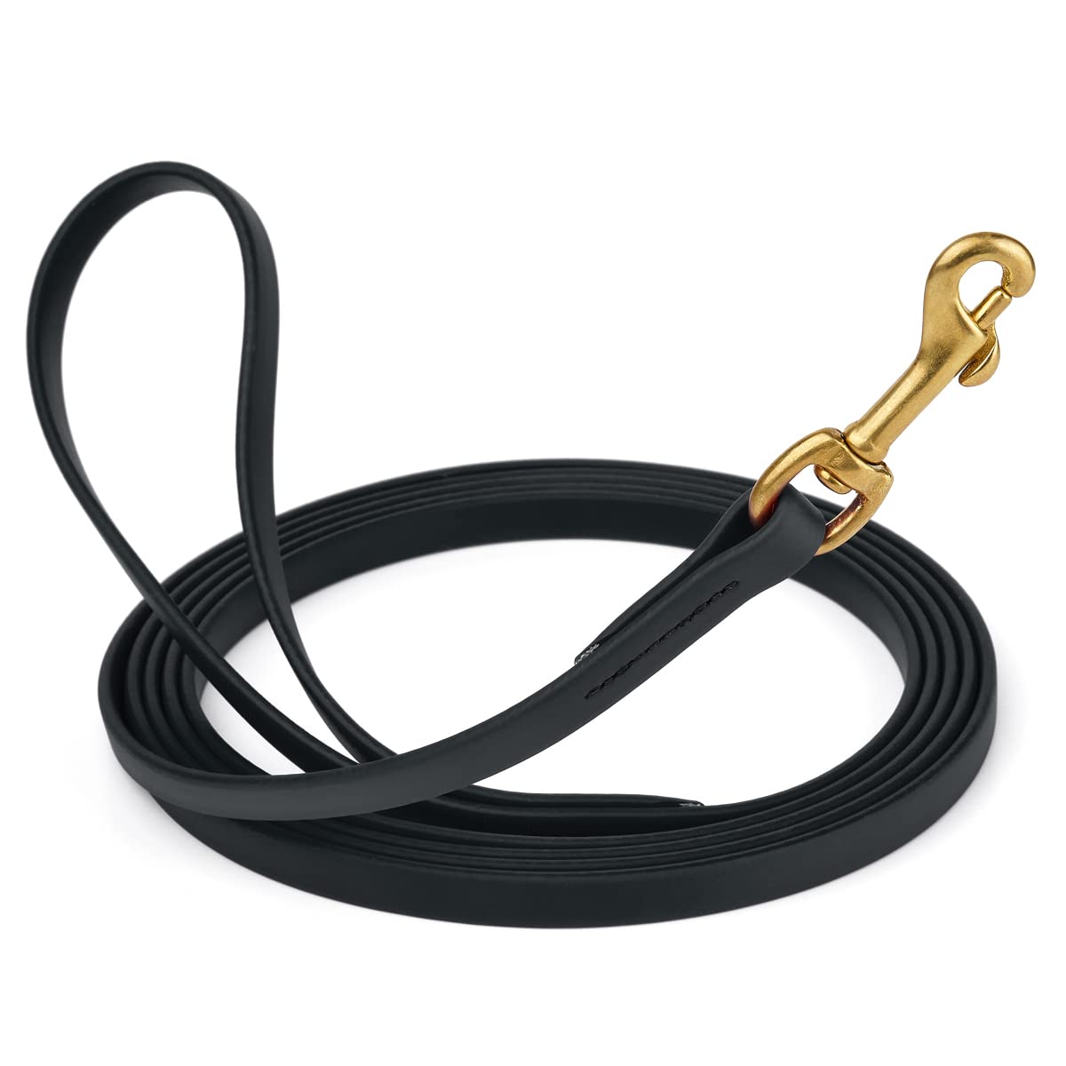 Viper Biothane K9 Working Dog Leash Waterproof Lead for Tracking Training Schutzhund Odor-Proof Long Line with Solid Brass Snap for Puppy Medium and Large Dogs 6ft, Black