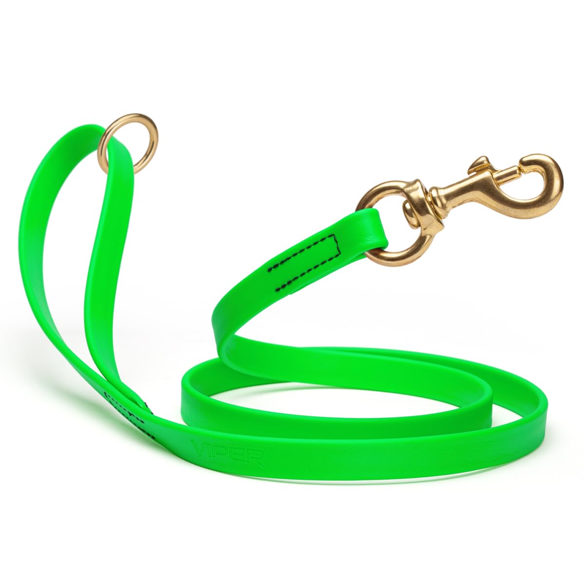 Viper Biothane K9 Working Dog Leash Waterproof Lead for Tracking Training Schutzhund Odor-Proof Long Line with Solid Brass Snap for Puppy Medium and Large Dogs 6ft, Black