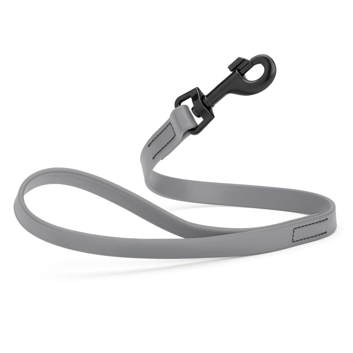 Dogline Biothane Waterproof Dog Leash Strong Coated Nylon Webbing with Black Hardware Odor-Proof Easy to Clean High Performance for Small or Large Dogs Made in USA 4 or 6 ft Lead, Amethyst Purple