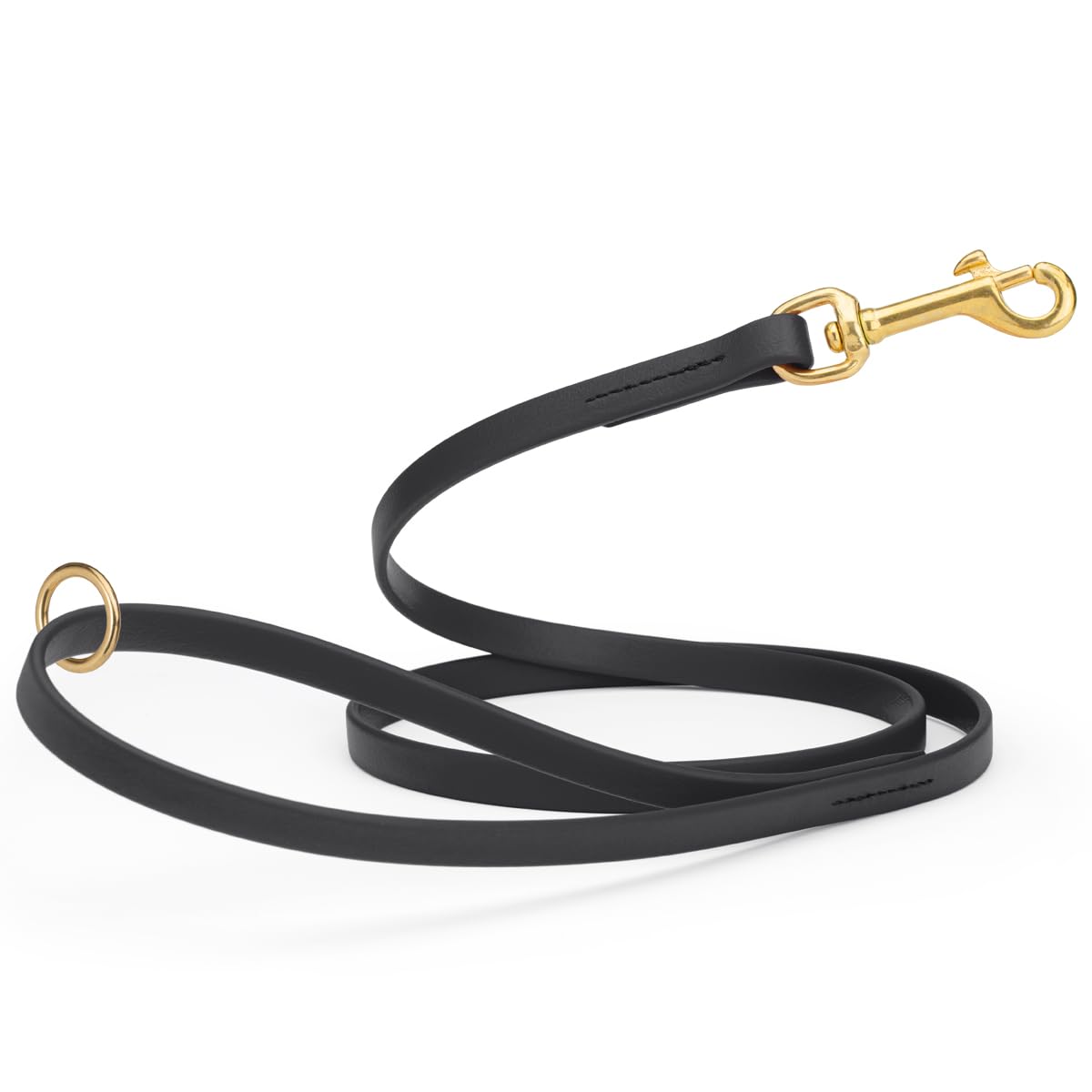 Viper Biothane K9 Working Dog Leash Waterproof Lead for Tracking Training Schutzhund Odor-Proof Long Line with Solid Brass Snap for Puppy Medium and Large Dogs 6ft, Black