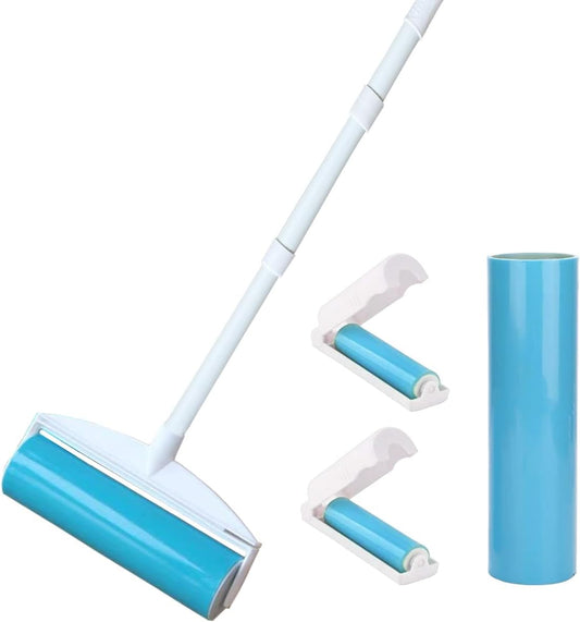 NUOBUT 8" Large Reusable Lint Roller, 1 Large, 1 Refill & 2 Mini Rollers