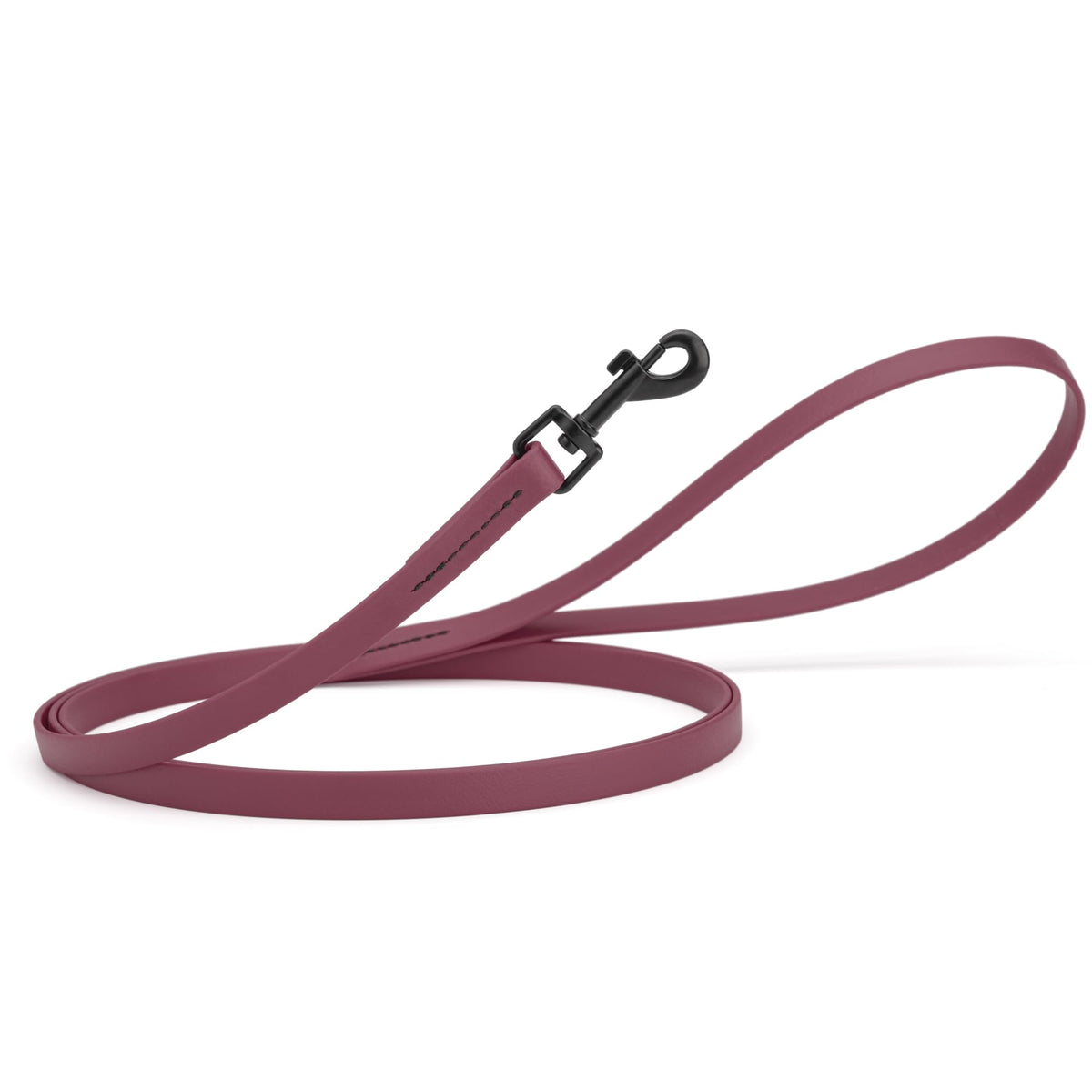 Dogline Biothane Waterproof Dog Leash Strong Coated Nylon Webbing with Black Hardware Odor-Proof Easy to Clean High Performance for Small or Large Dogs Made in USA 4 or 6 ft Lead, Amethyst Purple