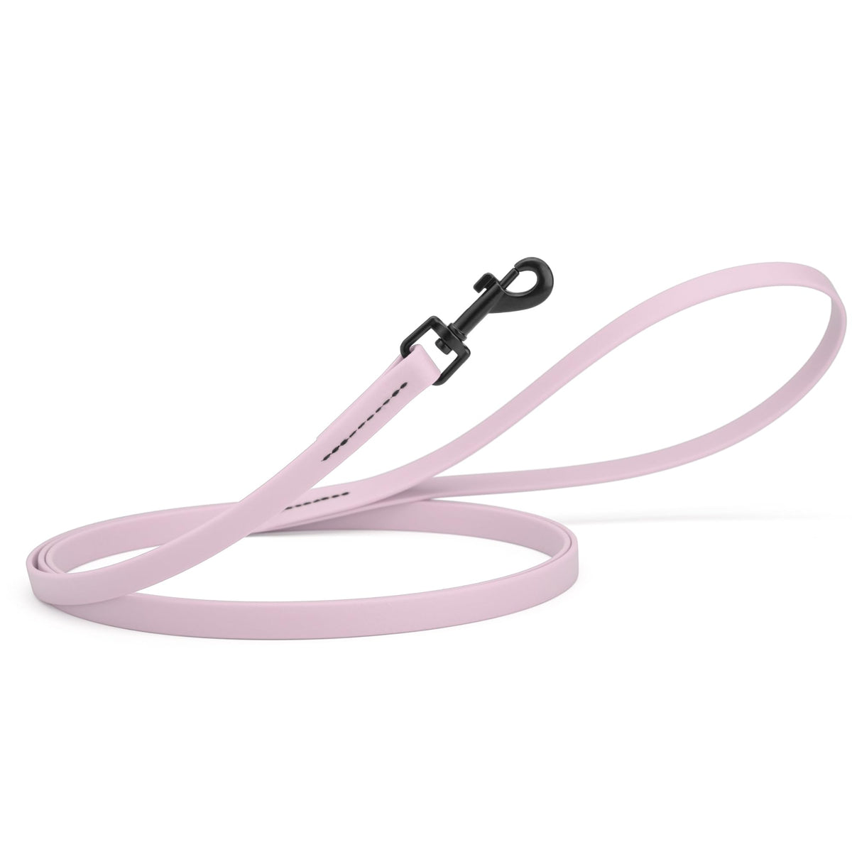 Dogline Biothane Waterproof Dog Leash Strong Coated Nylon Webbing with Black Hardware Odor-Proof Easy to Clean High Performance for Small or Large Dogs Made in USA 4 or 6 ft Lead, Amethyst Purple