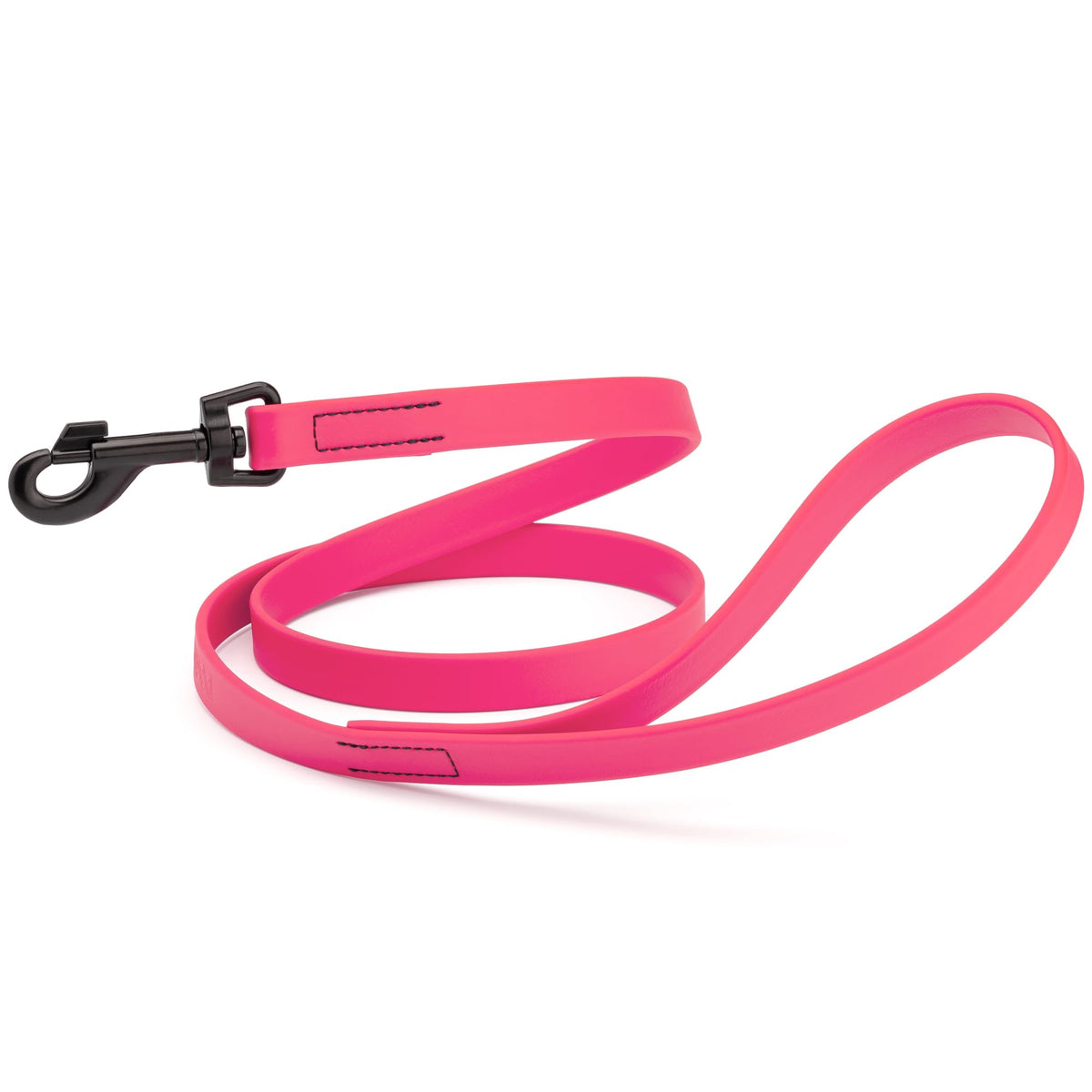 Dogline Biothane Waterproof Dog Leash Strong Coated Nylon Webbing with Black Hardware Odor-Proof Easy to Clean High Performance for Small or Large Dogs Made in USA 4 or 6 ft Lead, Amethyst Purple