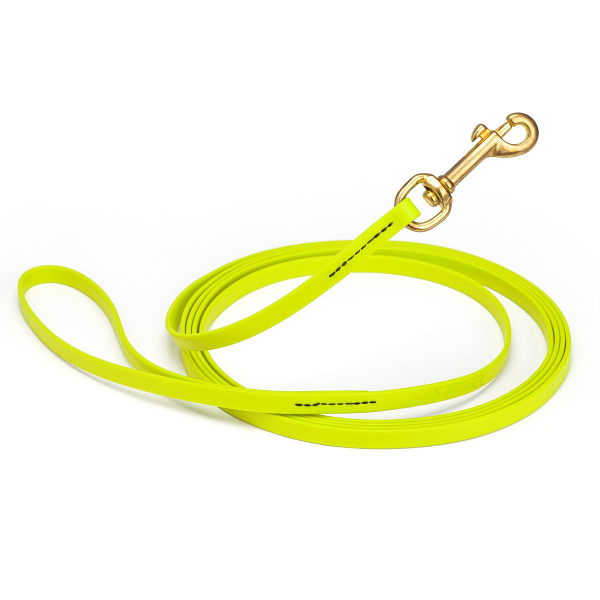 Viper Biothane K9 Working Dog Leash Waterproof Lead for Tracking Training Schutzhund Odor-Proof Long Line with Solid Brass Snap for Puppy Medium and Large Dogs 6ft, Black